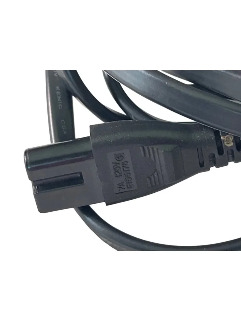 2-Prong Power Cord 7A 125V Black 60 Inches For Small Appliances Or Electronics